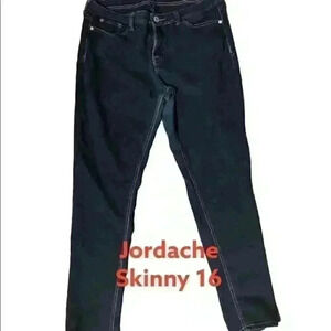 JORDACHE DARK BLUE SKINNY JEANS LABELED WOMEN SIZE 16